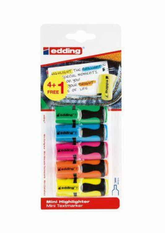 edding 7 Textmarker mini 4+1 Neonfarben