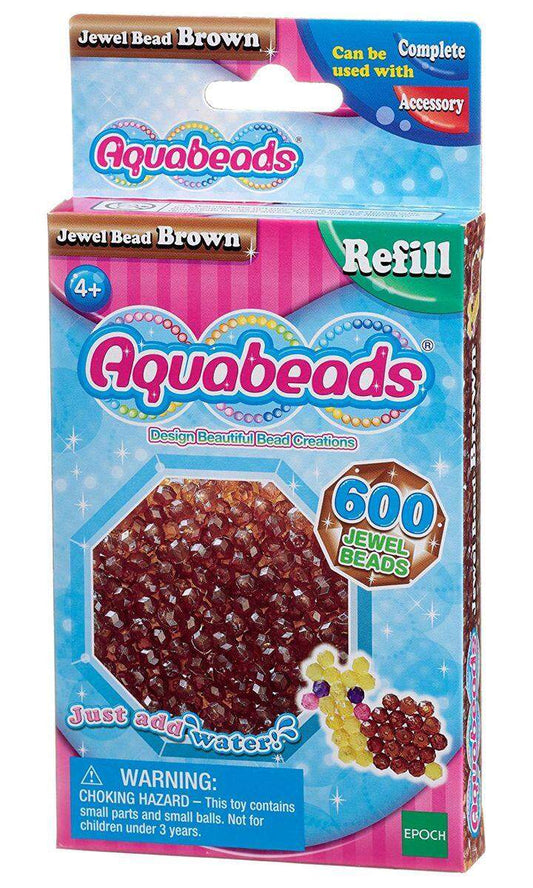 Epoch Aquabeads Braune Glitzerperlen, 600 Stück