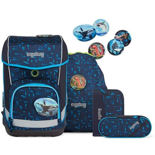 ergobag CUBO light Schulranzen-Set TiefseetauchBär, 5-teilig