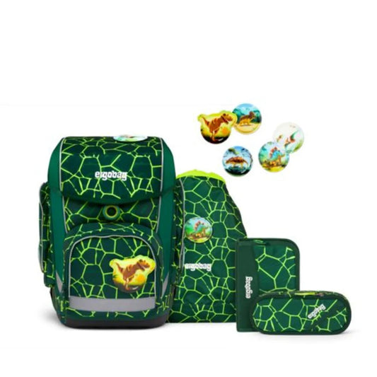 ergobag CUBO Schulrucksack-Set BärRex, 5-teilig