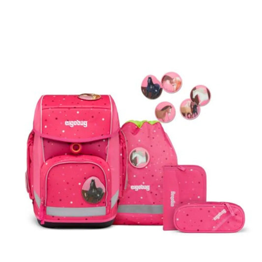 ergobag CUBO MAIN Schulrucksack-Set Urlaub auf dem ReitBärhof, 5-teilig