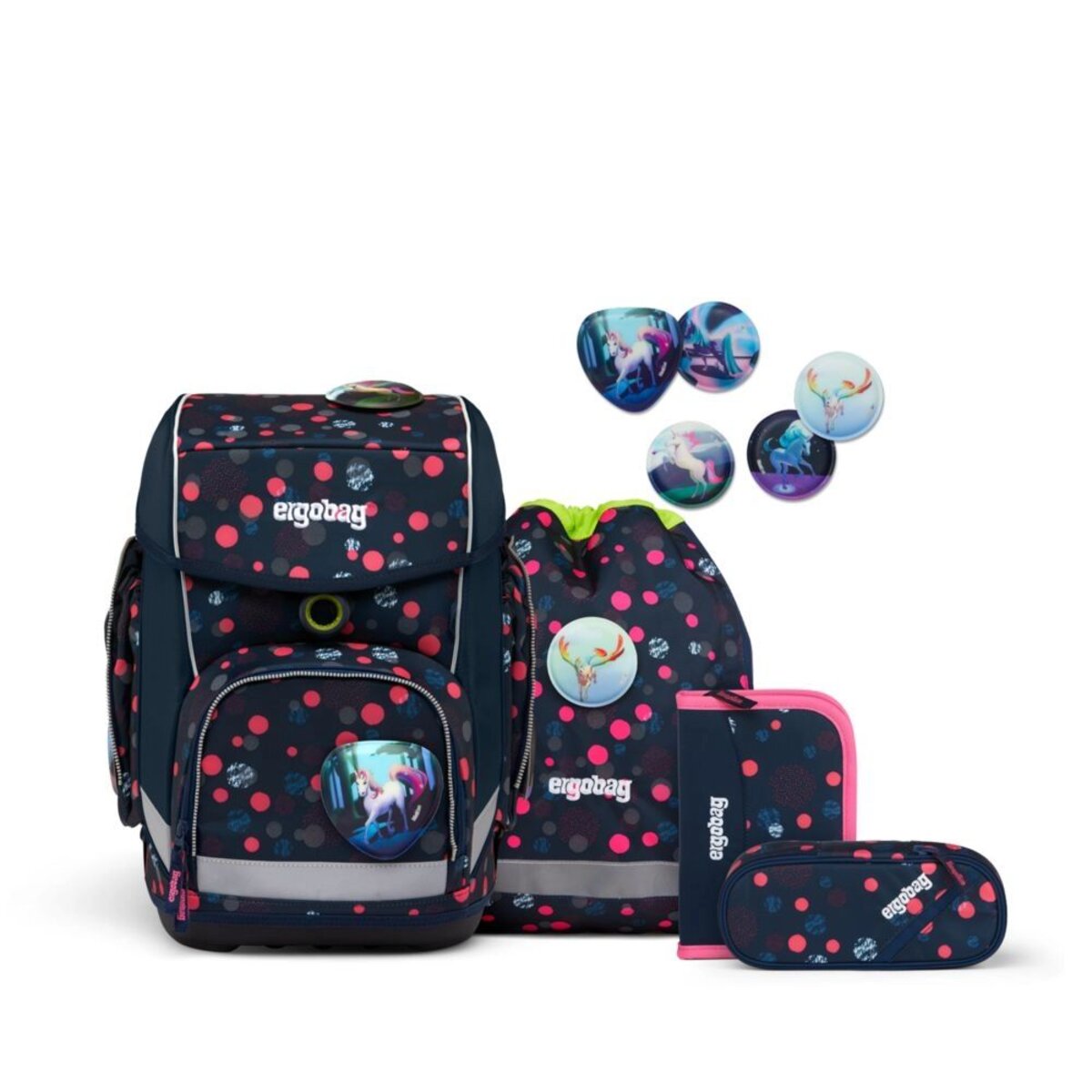 ergobag CUBO REFLEX GLOW PhantBärsiewelt, 5-teilig