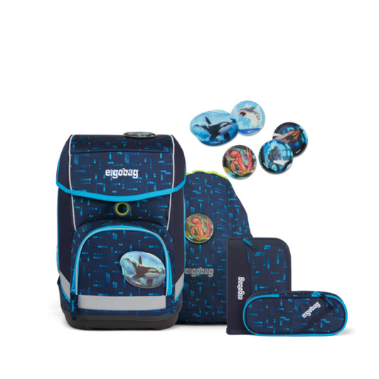 ergobag CUBO Schulranzen-Set TiefseetauchBär, 5-teilig