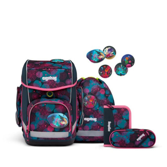 ergobag CUBO Schulrucksack-Set KorallBär