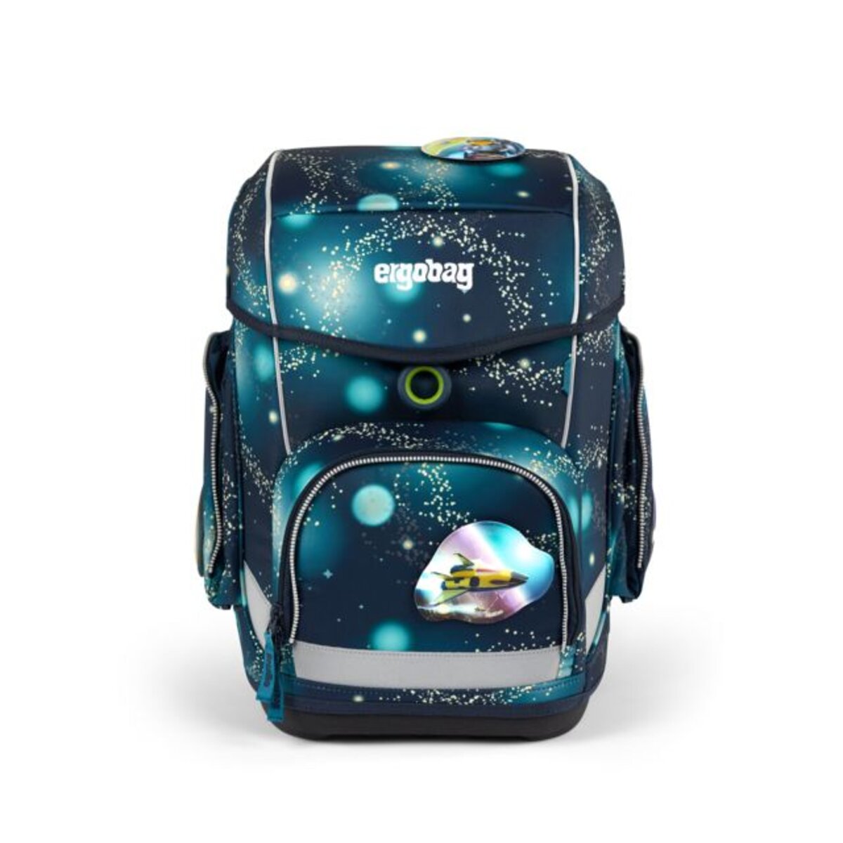 ergobag CUBO Schulrucksack-Set RaumfahrBär GALAXY GLOW, 5-teilig
