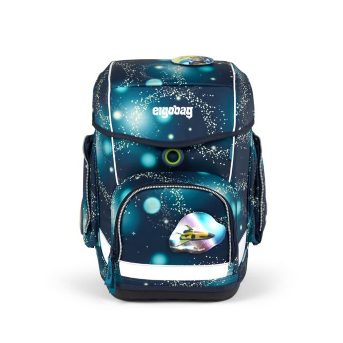 ergobag CUBO Schulrucksack-Set RaumfahrBär GALAXY GLOW, 5-teilig