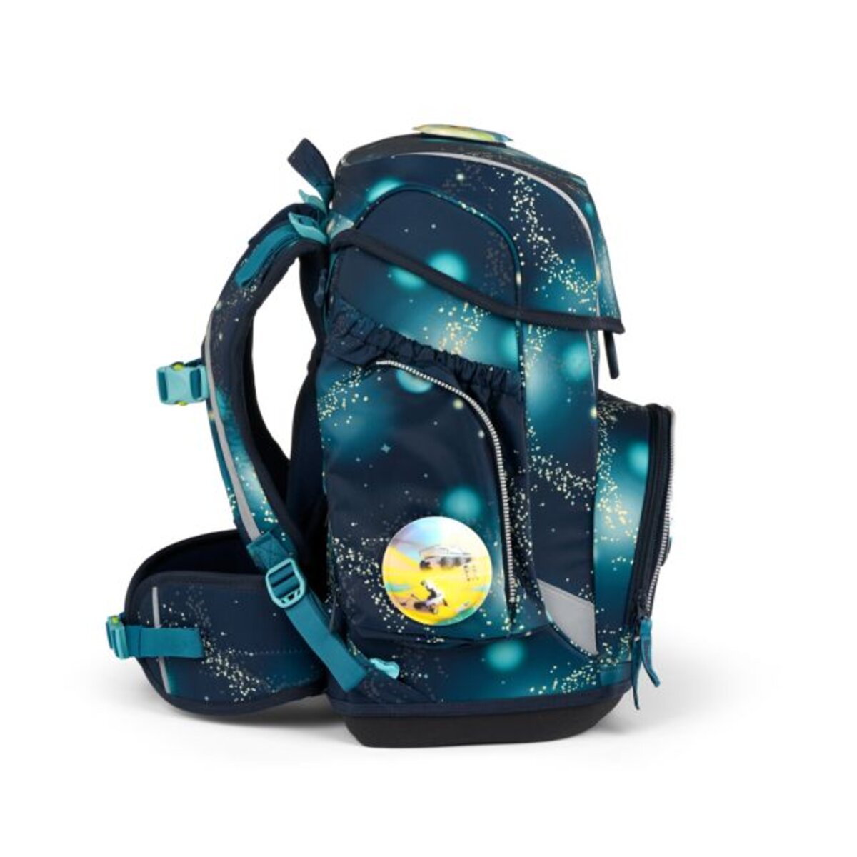 ergobag CUBO Schulrucksack-Set RaumfahrBär GALAXY GLOW, 5-teilig