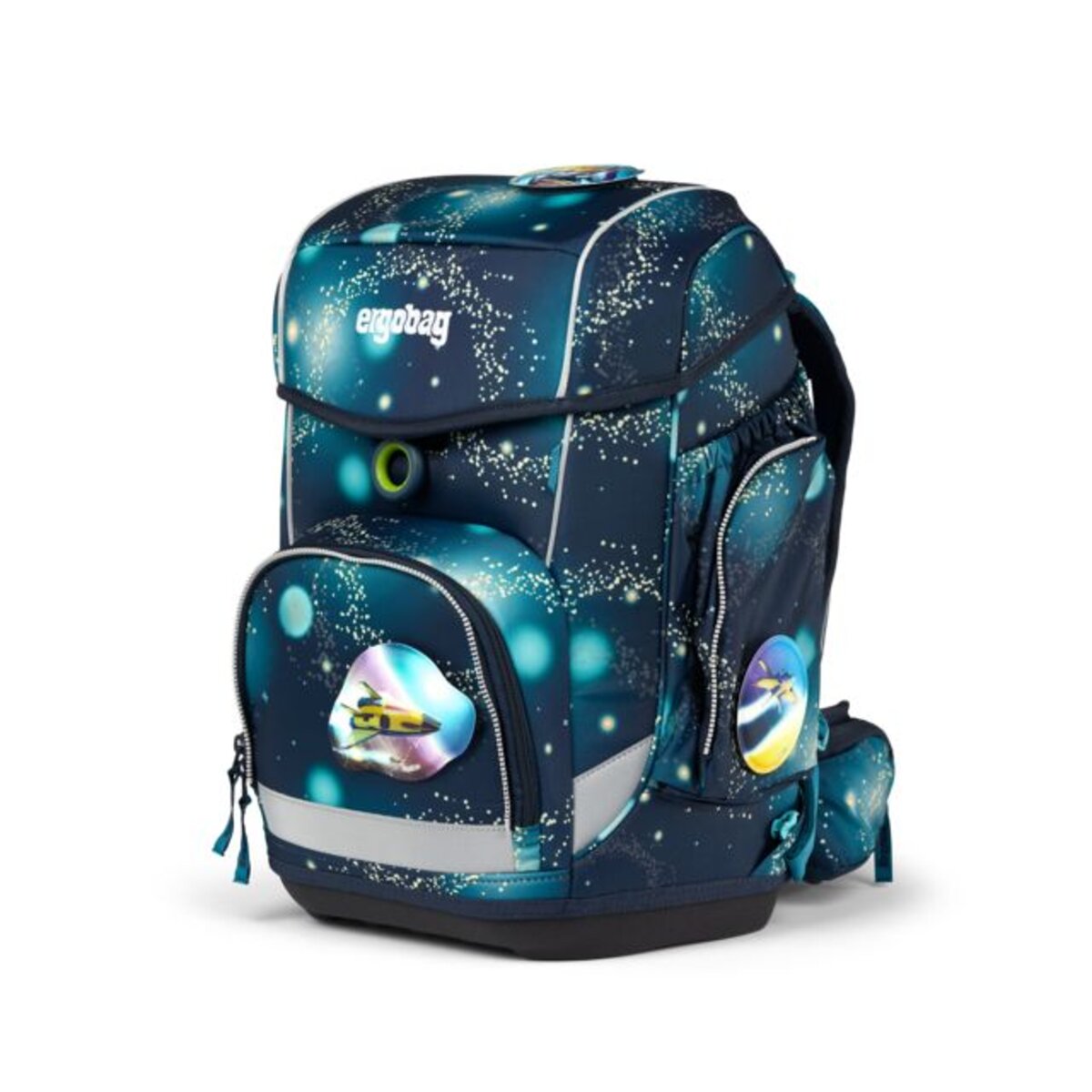 ergobag CUBO Schulrucksack-Set RaumfahrBär GALAXY GLOW, 5-teilig