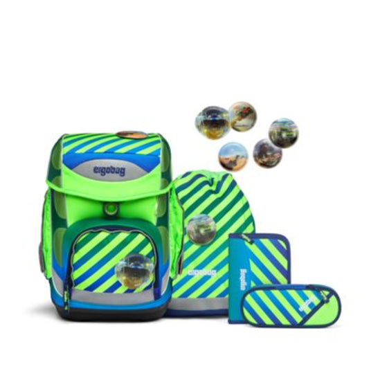 ergobag CUBO Schulrucksack-Set TruckBär NEO