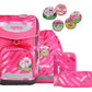 ergobag CUBO Set KuntBärbuntes Einhorn Neo Edition, ergonomischer Schulrucksack, Set 5-teilig