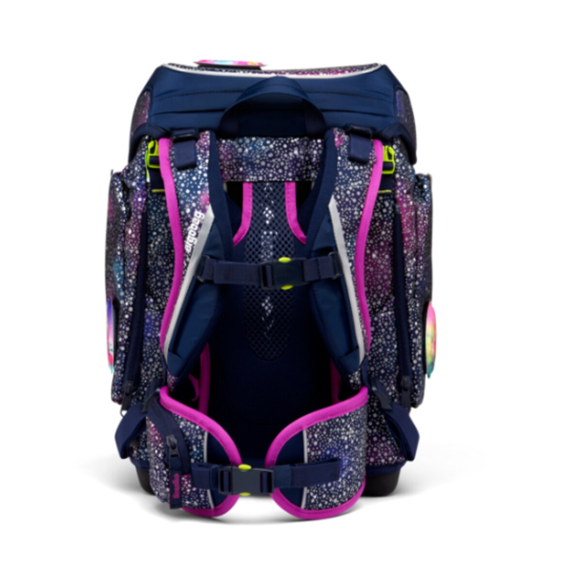 ergobag CUBO SUPER REFLEX GLOW Schulrucksack-Set Bärlaxy, 5-teilig
