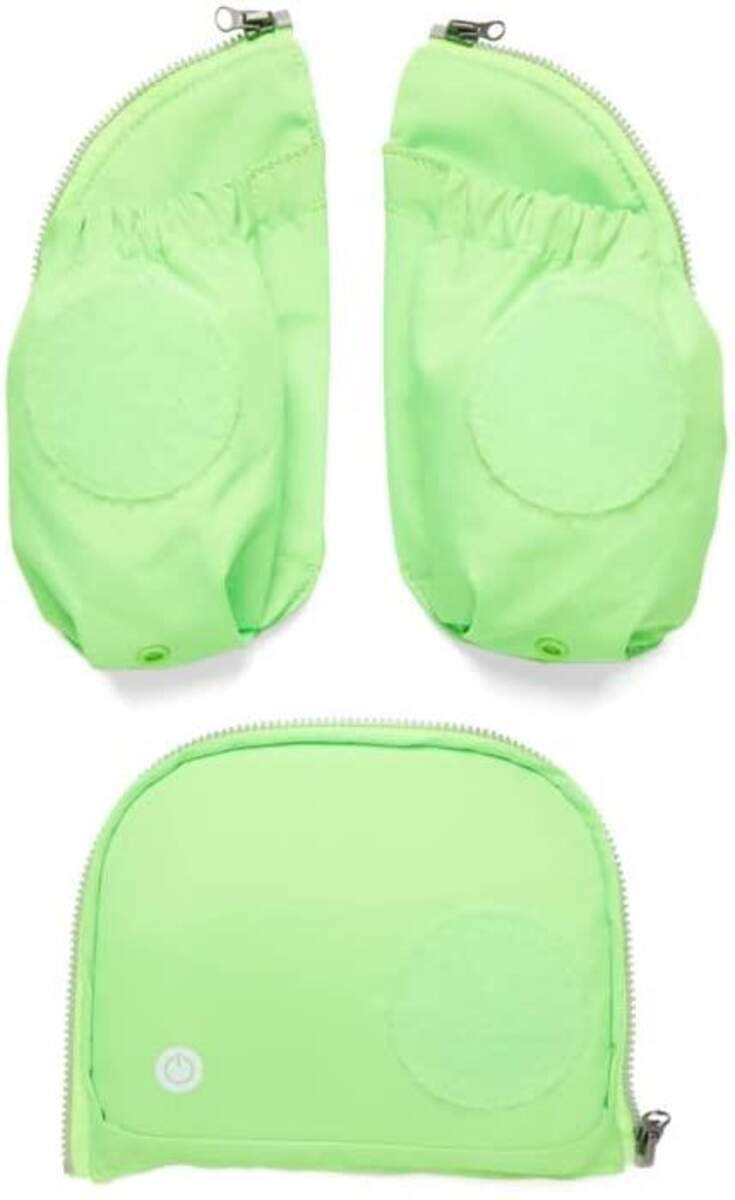 ergobag Fluoreszierendes LED Seitentaschen-Set Grün, 3-teilig