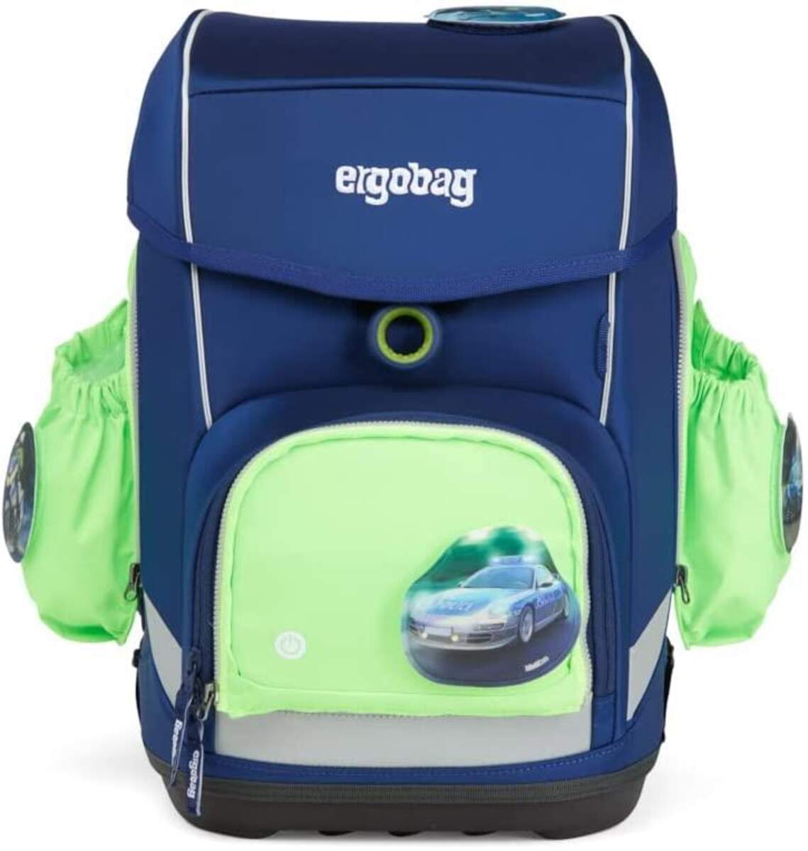 ergobag Fluoreszierendes LED Seitentaschen-Set Grün, 3-teilig