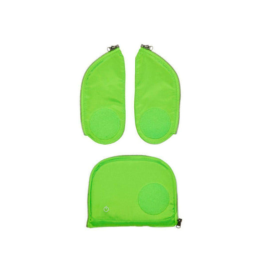 ergobag LED Sicherheitsset Grün Fluoreszierende Zip-Flächen 3-teilig