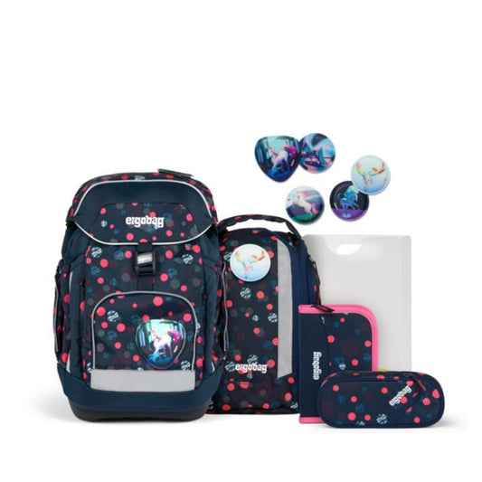 ergobag Maxi-Set Schulrucksack-Set PhantBärsiewelt REFLEX GLOW, 6-teilig
