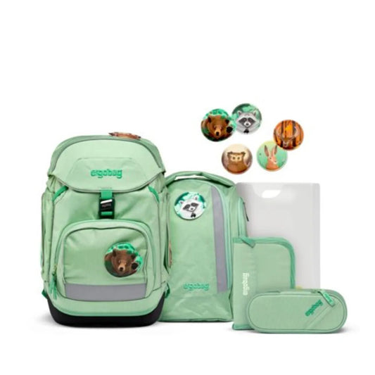 ergobag PACK Schulrucksack-Set WaldBärwohner, 6-teilig