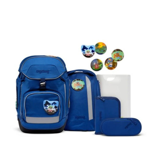 ergobag PACK Eco Hero Schulrucksack-Set WaldmonstBär, 6-teilig