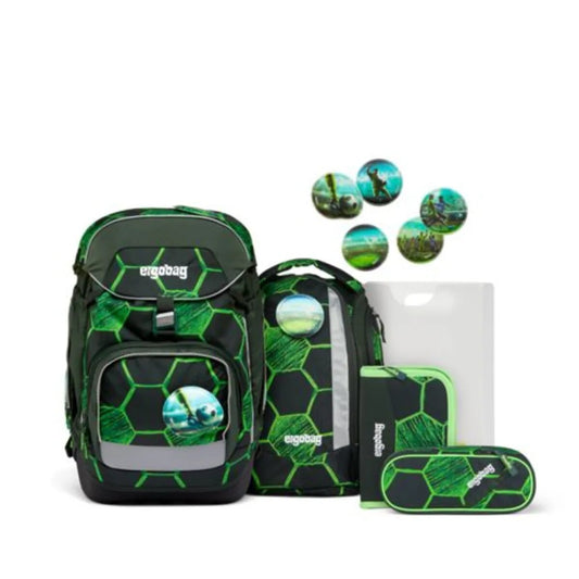 ergobag PACK Schulrucksack-Set  VolltreffBär, 6-teilig