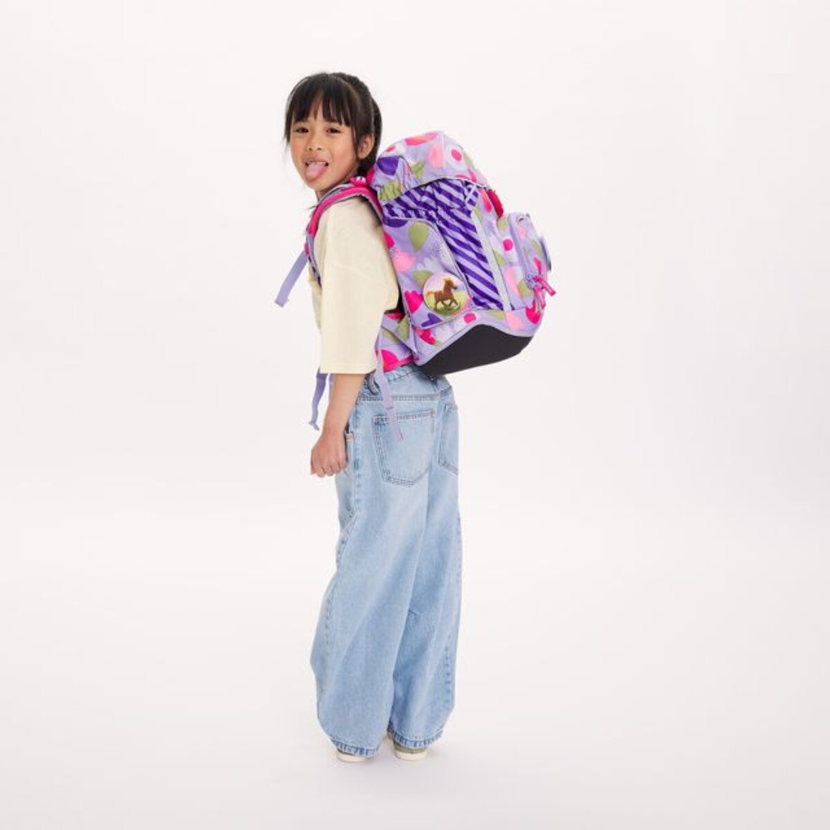 ergobag PACK Schulrucksack-Set BlütenzauBär, 6-teilig