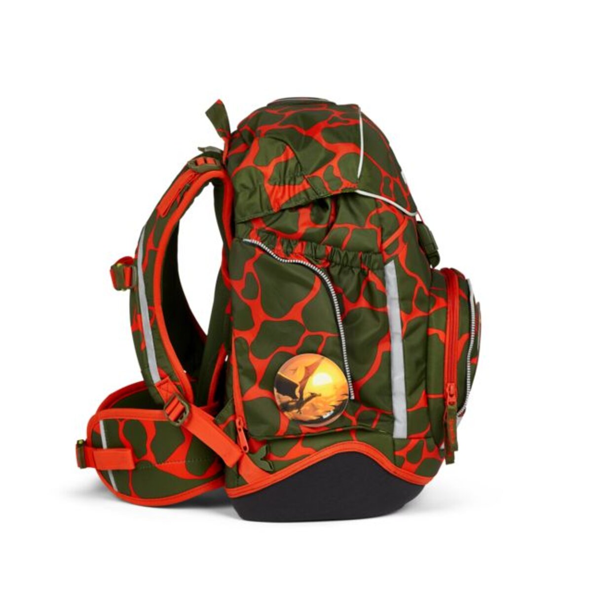 ergobag PACK Schulrucksack-Set FeuerspeiBär LUMI Edition, 6-teilig