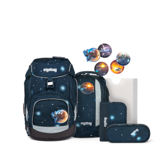 ergobag PACK Schulrucksack-Set - KoBärnikus Glow, 6-teilig