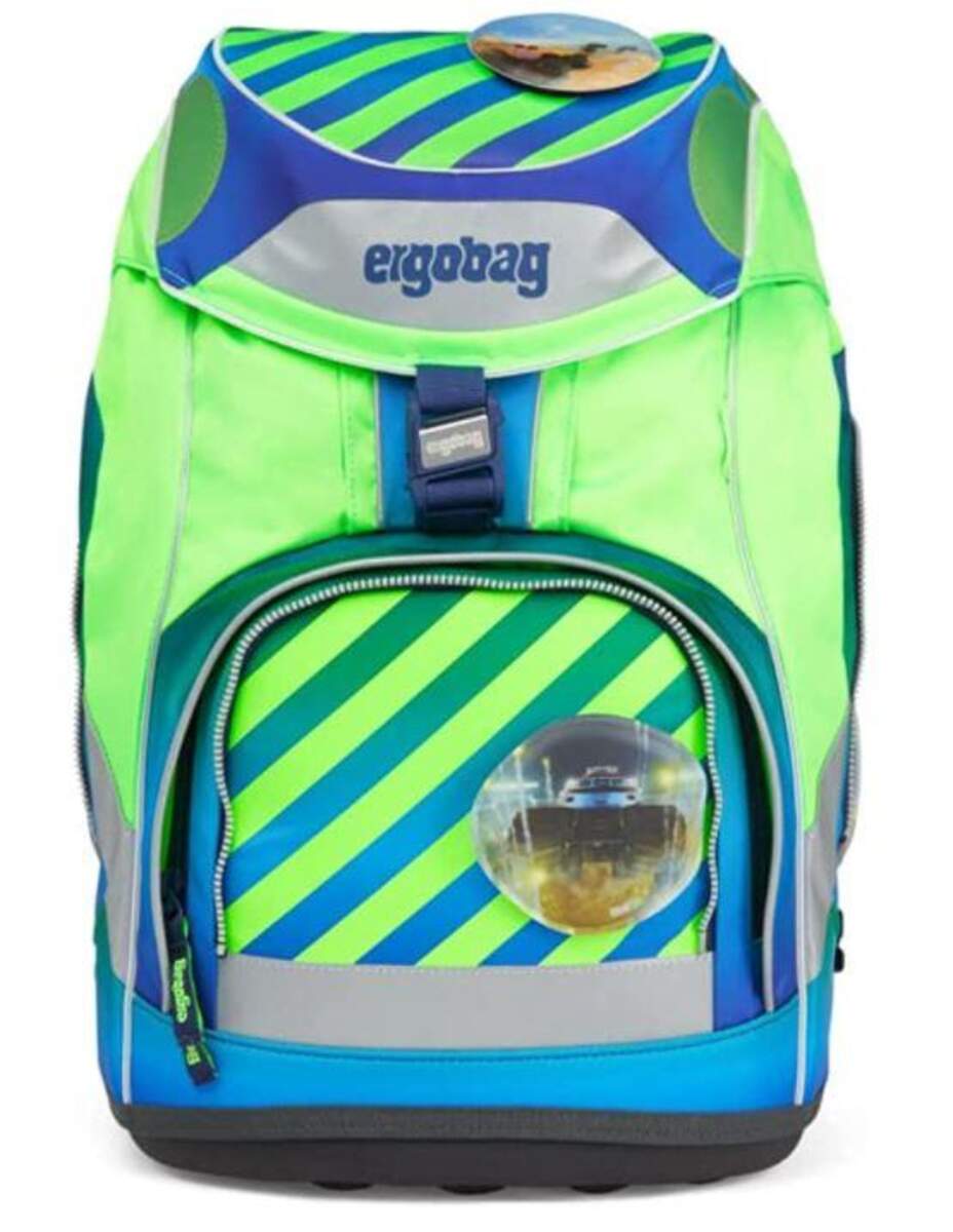 ergobag PACK Set TruckBär Neo Edition, ergonomischer Schulrucksack, Set 6-teilig