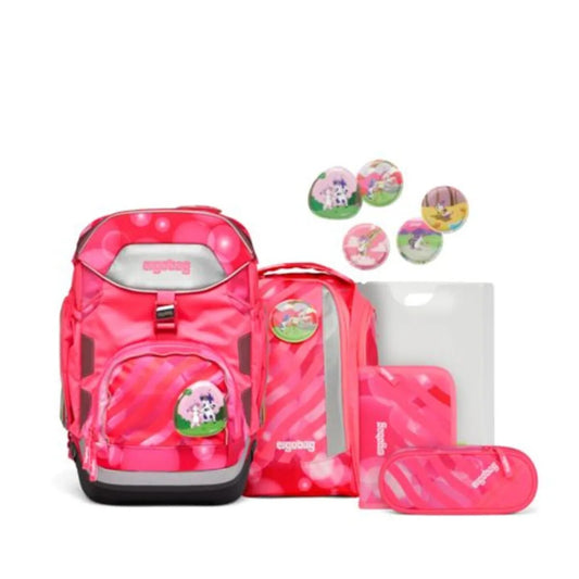 ergobag PACK SPECIAL Schulrucksack-Set  KuntBäruntes Einhorn, 6-teilig