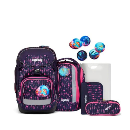 ergobag PACK SPECIAL Schulrucksack-Set Bärmuda Viereck, 6-teilig