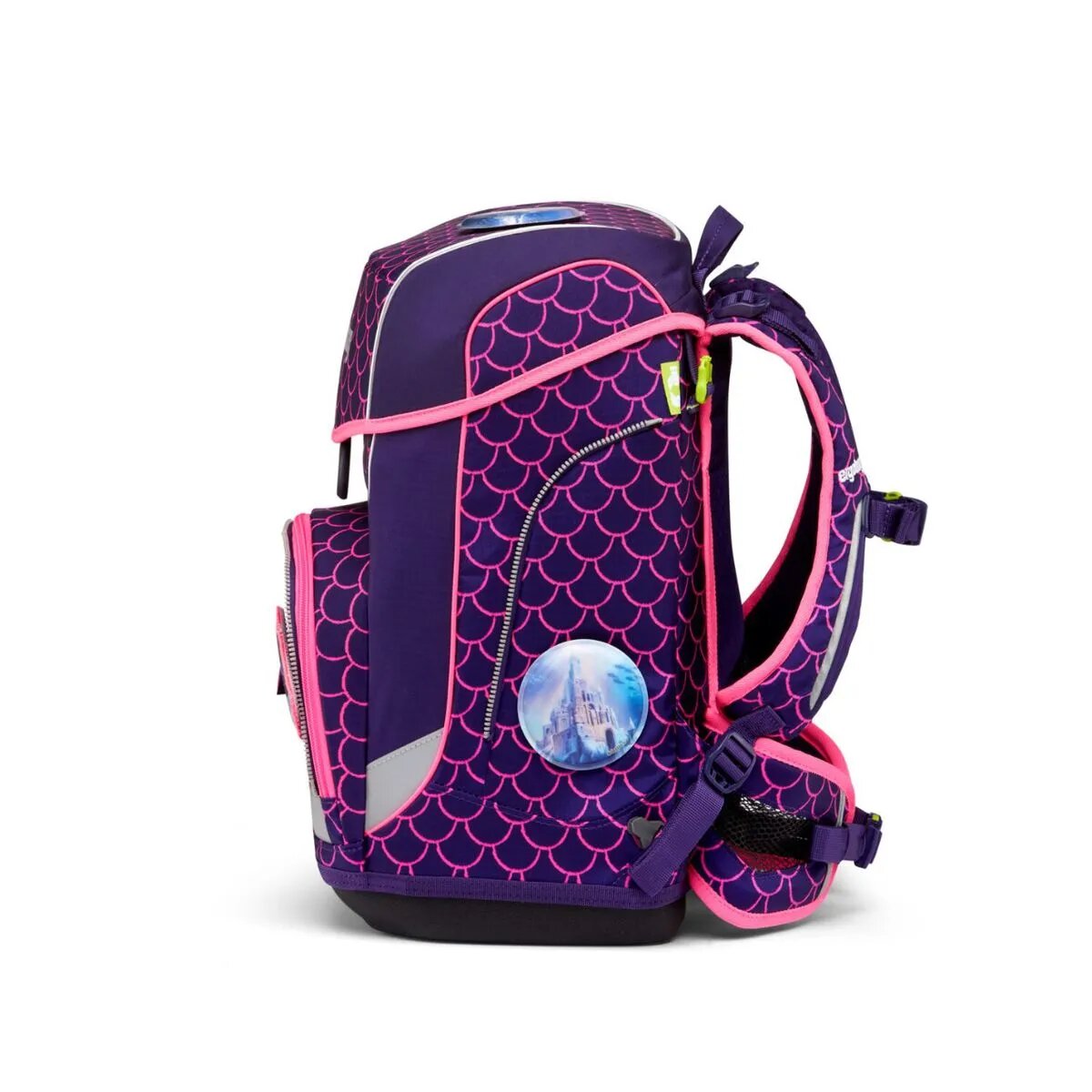 ergobag Schulranzen-Set Cubo Light Perlentauchbär Lumi Edition , 6-teilig