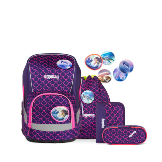ergobag WIDE Schulrucksack-Set PerlentauchBär, 5-teilig