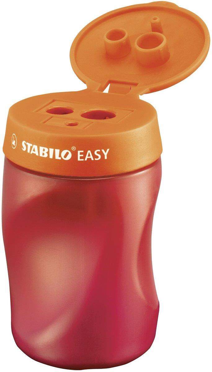 Ergonomischer Dosen-Spitzer für Rechtshänder - STABILO EASYsharpener - 3 in 1 - orange