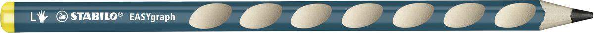 Ergonomischer Dreikant-Bleistift für Linkshänder - STABILO EASYgraph in petrol - Einzelstift - Härtegrad B