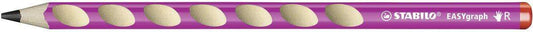 Ergonomischer Dreikant-Bleistift für Rechtshänder - STABILO EASYgraph in pink - Einzelstift - Härtegrad HB