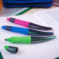 Ergonomischer Tintenroller für Linkshänder - STABILO EASYoriginal Holograph Edition in magenta -  Einzelstift - Schreibfarbe blau (löschbar) - inklusive Patrone