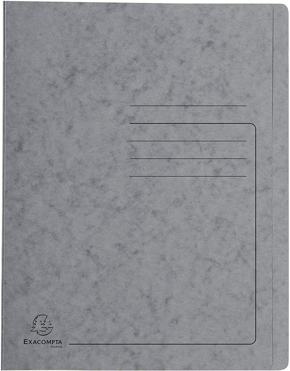 Exacompta Schnellhefter Colorspan bedruckt, 24 x 32 cm, für DIN A4, bis zu 350 Blatt, grau