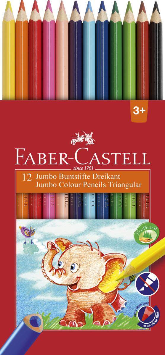 Faber-Castell Buntstift dreikant Jumbo 12er