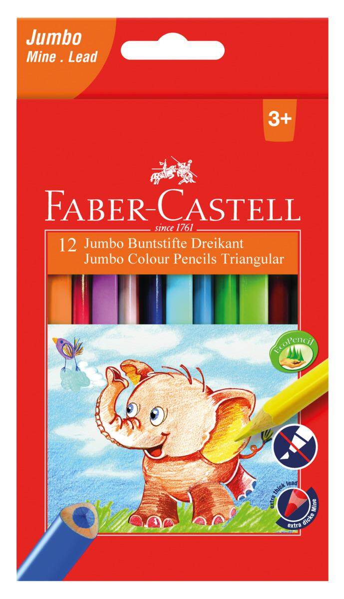 Faber-Castell Buntstift dreikant Jumbo 12er