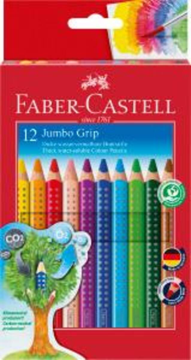 Faber-Castell Buntstift Jumbo Grip, 12 Stück