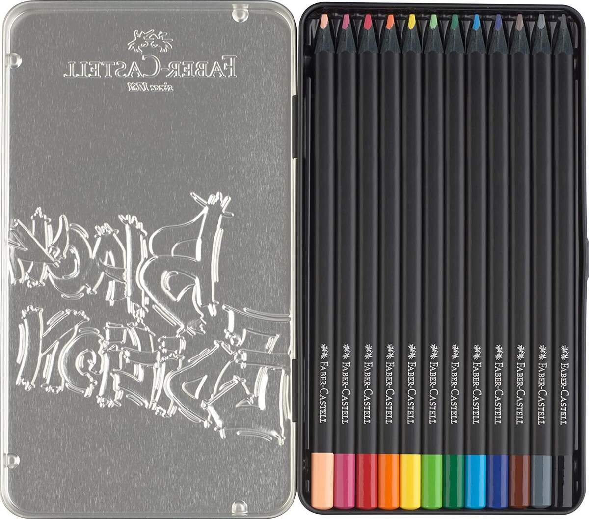 Faber-Castell Buntstifte Black Edition 12er Metalletui