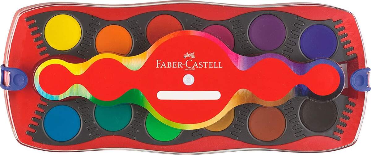 Faber-Castell Farbkasten Connector 12 Farben mit Deckweiß