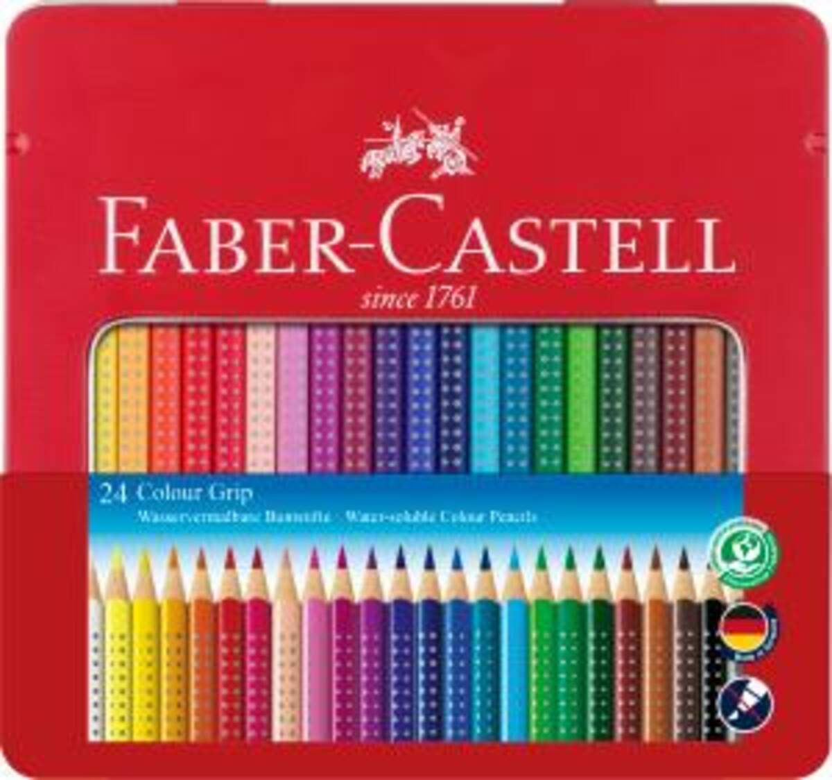 Faber-Castell Farbstift Colour GRIP, 24er Metalletui