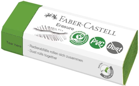Faber-Castell Radiergummi, PVC-frei und staubfrei, grün