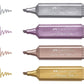 Faber-Castell Textmarker 46 Metallic, 4 Stück im Etui