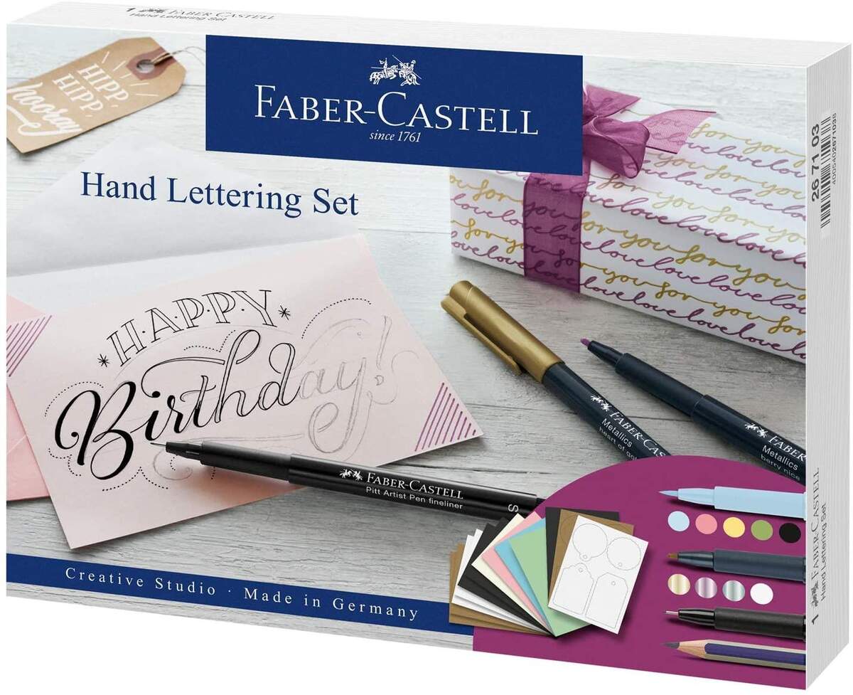 Faber-Castell Tuschestift Pitt Artist Pen Hand Lettering Set, 12 teilig