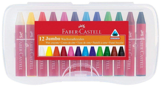 Faber-Castell Wachsmalkreiden Jumbo Box, 12-teilig
