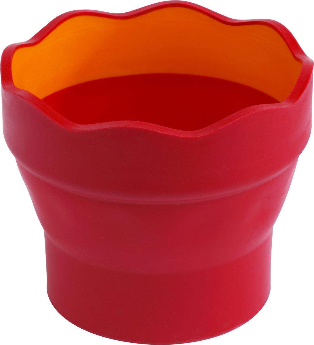 Faber-Castell Wasserbecher Clic&Go, rot