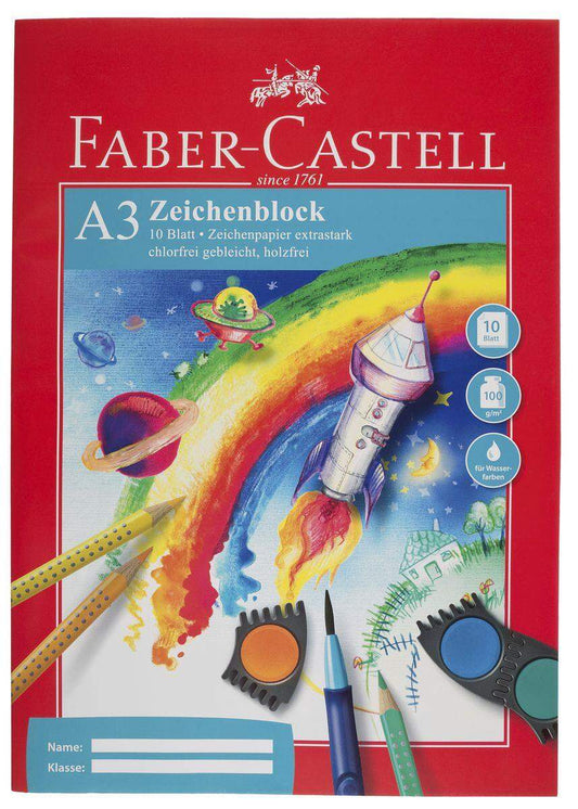 Faber-Castell Zeichenblock A3 perforiert FSC-Mix Faber, 10 Blatt