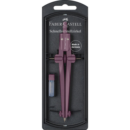 Faber-Castell Zirkel Schnellverstellzirkel Stream 2023, 1 Stück, 2-fach sortiert
