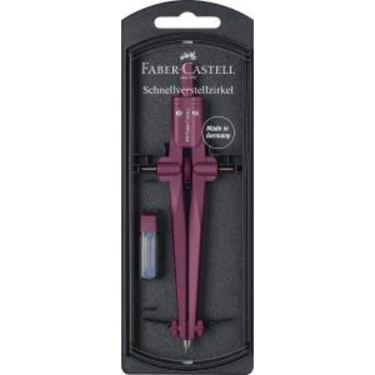 Faber-Castell Zirkel Schnellverstellzirkel Stream 2022, 1 Stück, 2-fach sortiert