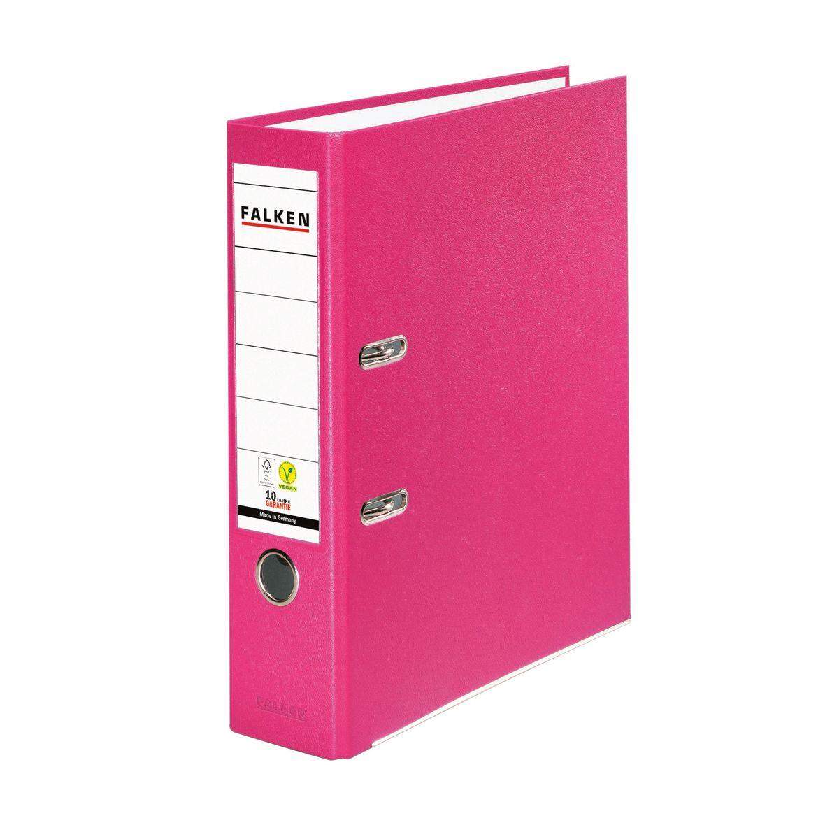 Falken PP-Color Ordner S 80, Rückenbreite 80 mm, pink